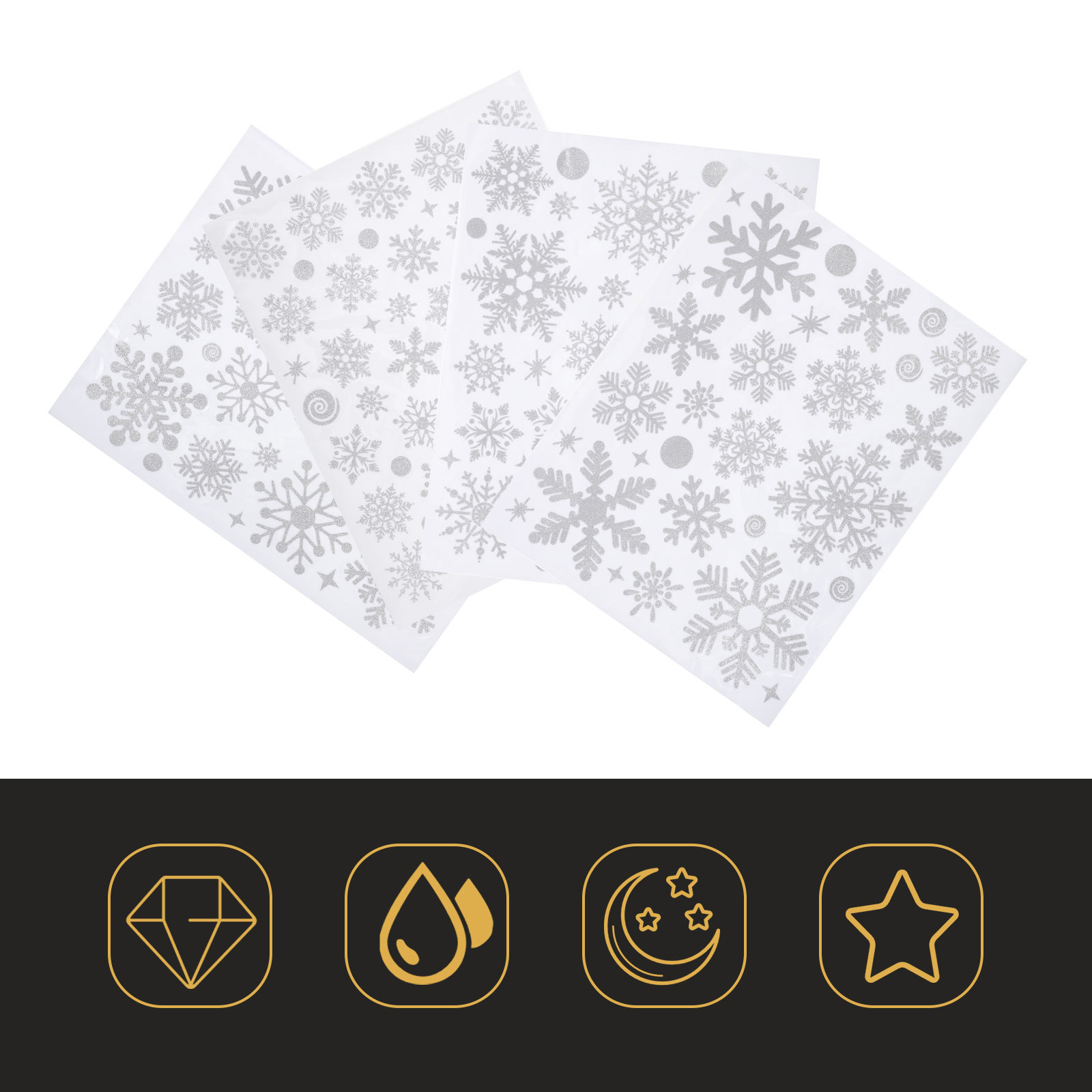 White Snowflake Decals Window  - Snowflake Window Decal recensione e prezzo