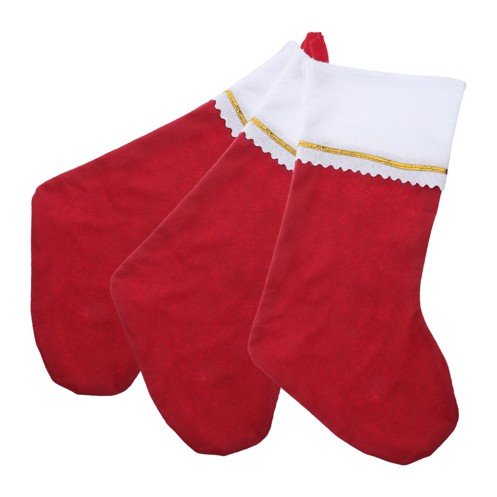 3Pcs Large Red and White Felt  - Christmas Stocking Hanging recensione e prezzo