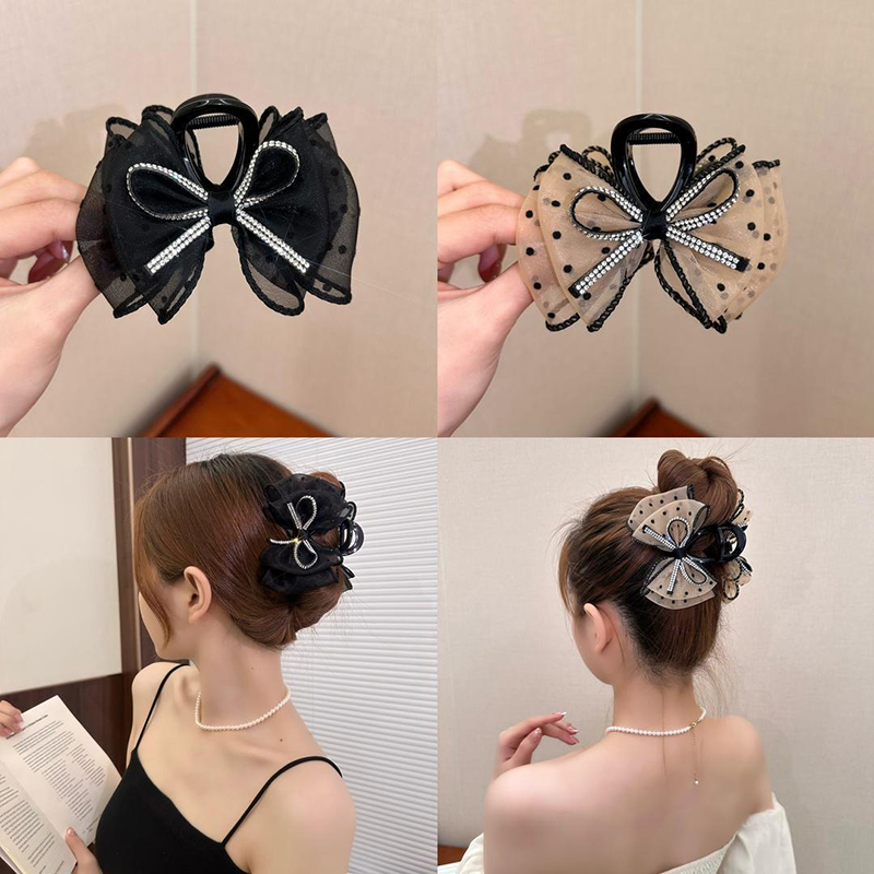New Elegant Mesh Bow Hair Clip - Ribbon Bow Gift recensione e prezzo