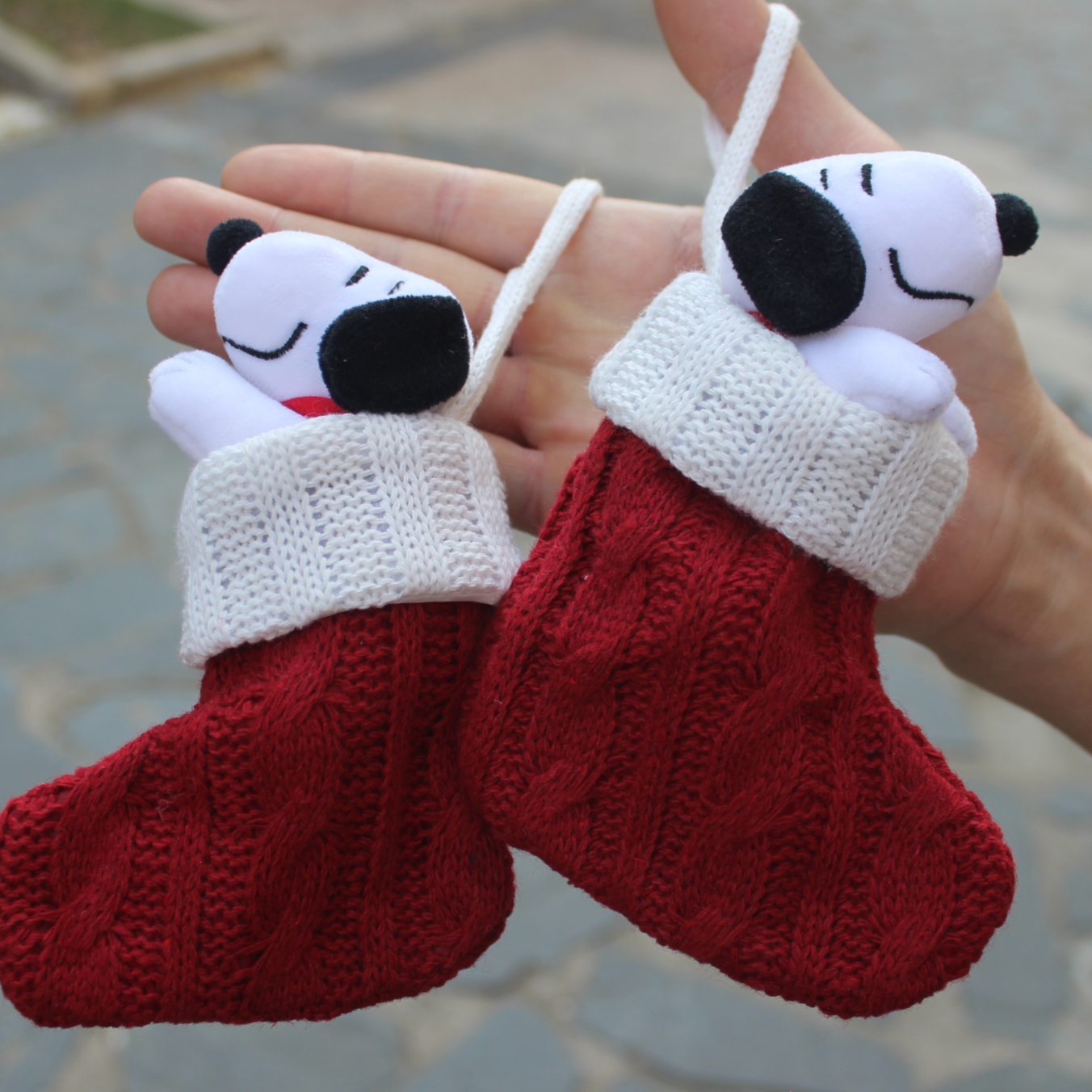 6piece 15CM Peanuts Christmas  - Christmas Stocking Hanging recensione e prezzo