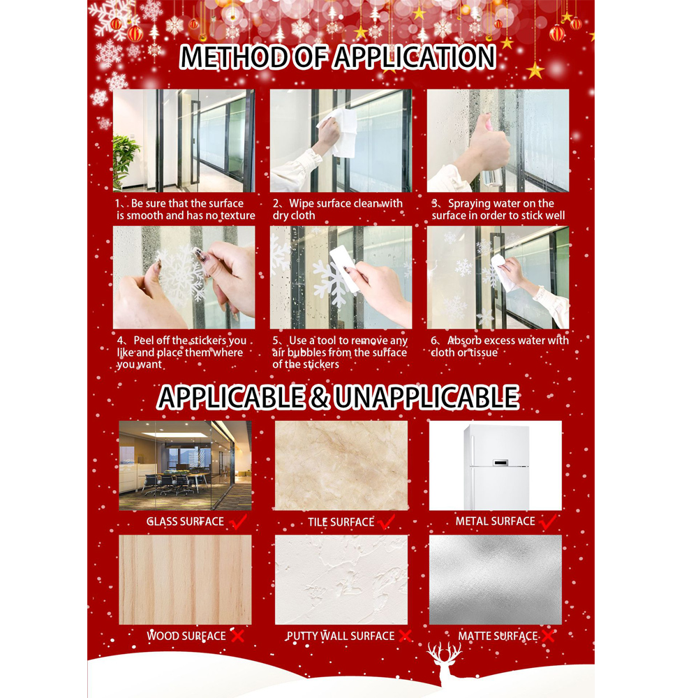 Removable Christmas PVC Static - Snowflake Window Decal recensione e prezzo