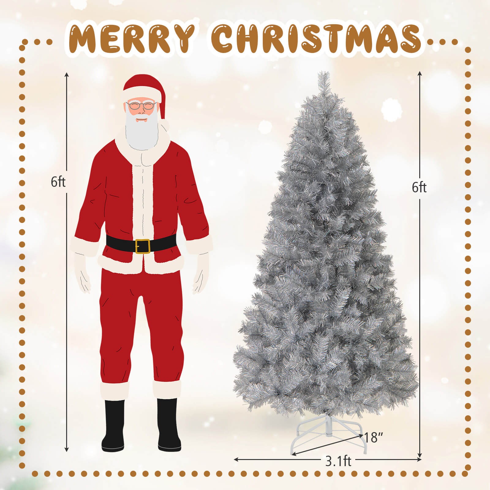 6 FT Christmas Tree Artificial - Christmas Tree Artificial recensione e prezzo