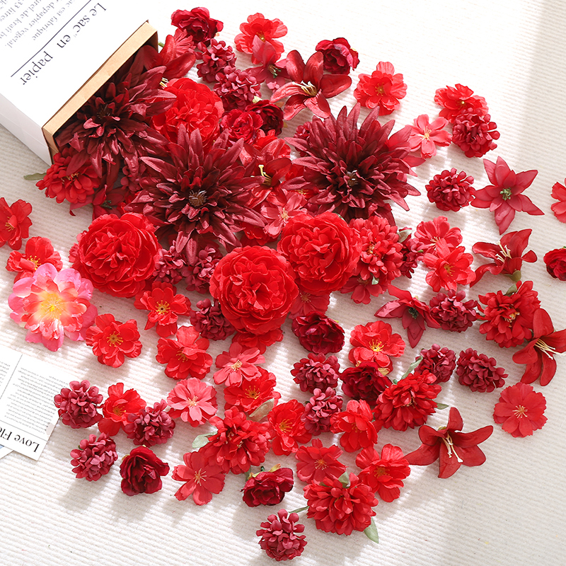 20Pcs Red Artificial Flowers H - Christmas Wreath Fake recensione e prezzo