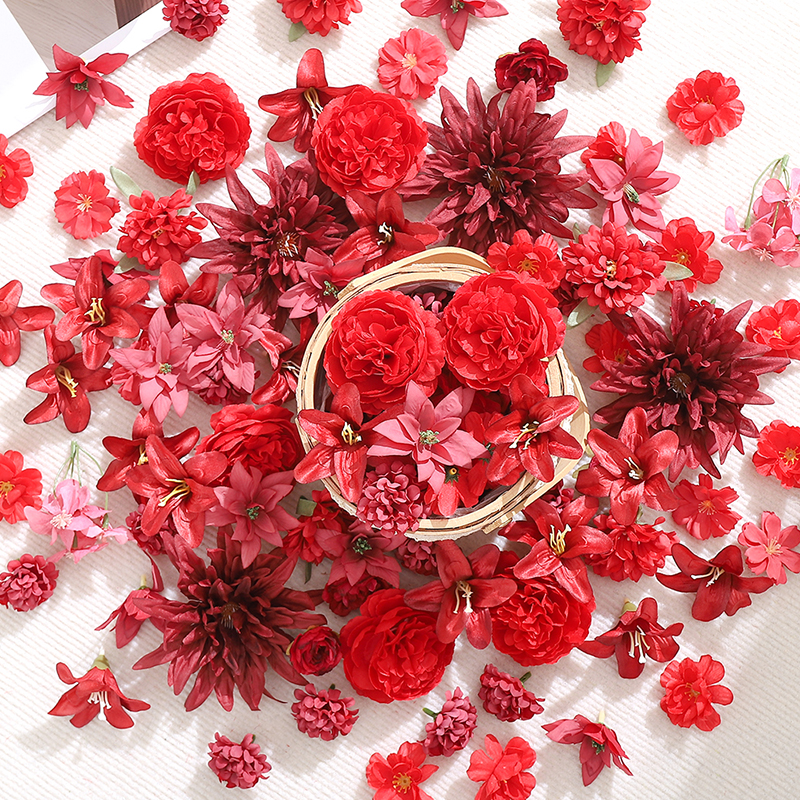 20Pcs Red Artificial Flowers H - Christmas Wreath Fake recensione e prezzo