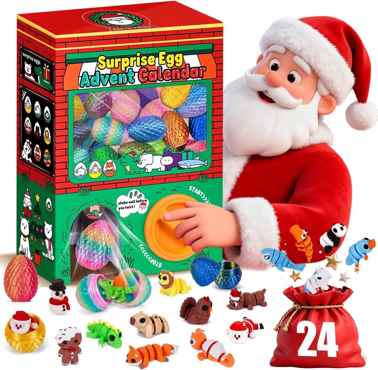 24pcs 3D Printed Surprise Egg  - Advent Calendar Gift recensione e prezzo